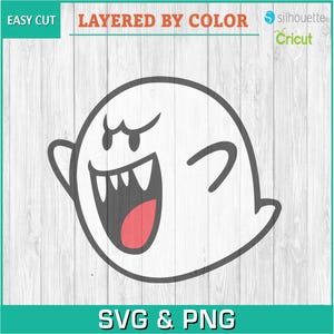 Boo, Mario, Luigi, Videospiele, Spiel - Silhouetten digitaler Download, SVG, PNG, Cricut, Silhouette, Schnittdatei, Vektordatei sofort Download