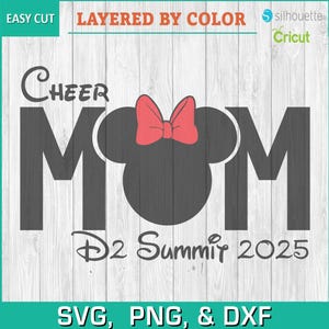 2025 Cheer D2 Summit, Cheer Mom, All Star Cheer, Worlds - Silhouettes Digital Download, SVG, PNG, DXF, Cuttable Cricut, instant Download