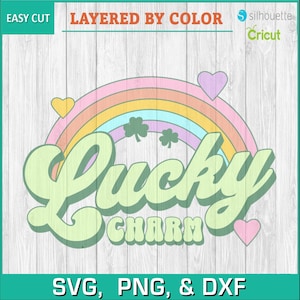 St Patrick&#39;s, Lucky Charms, Shamrock,rainbow - Silhouettes Digital Download, SVG, PNG, DXF, Cricut, Silhouette Cut File, Instant Download