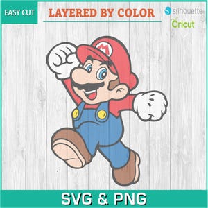 Mario, Luigi, Gry wideo, Game Boy - Sylwetki do pobrania cyfrowego, SVG, PNG, Cricut, Sylwetka, Plik do cięcia, Plik wektorowy do natychmiastowego pobrania