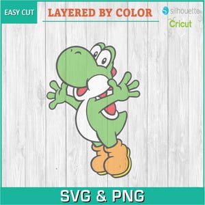Yoshi, Luigi, Mario, Videospiele - Silhouetten digitaler Download, SVG, PNG, Cricut, Silhouette, Schnittdatei, Vektordatei sofort Download