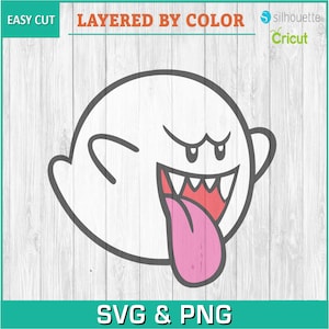 Boo, Mario, Luigi, Gry wideo, Gra - Sylwetki do pobrania cyfrowego, SVG, PNG, Cricut, Sylwetka, Plik do cięcia, Plik wektorowy do natychmiastowego pobrania