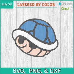 Blue Shell, Luigi, Mario, Videospiele - Silhouetten digitaler Download, SVG, PNG, Cricut, Silhouette, Schnittdatei, Vektordatei sofort Download