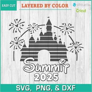 2025 Cheer Summit, Magic Castle, Cheer Leader, Worlds - Silhouettes Digital Download, SVG, PNG, DXF, Cuttable Cricut, instant Download