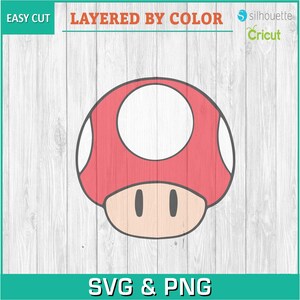 Super Mushroom, Luigi, Mario, Videospiele - Silhouetten digitaler Download, SVG, PNG, Cricut, Silhouette, Schnittdatei, Vektor sofort Download
