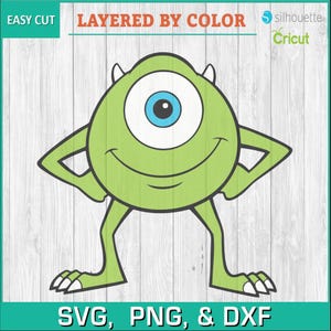 Monster, Sully, Message, Nightmare - Silhouetten digitaler Download, SVG, PNG, DXF, Cricut, Silhouette Schnittdatei, Vektor-Instant Download
