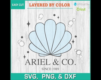 Ariel and Co., Principessa, Topolino, Minnie, Sotto il mare, Re Tritano, Sirena - Download digitale, SVG, PNG, DXF, Cricut, Silhouette