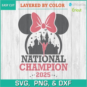 Campeão do Cheer Nationals de 2025, Magic Castle, Cheer Leader - Download digital de silhuetas, SVG, PNG, DXF, Cricut cortável, download instantâneo