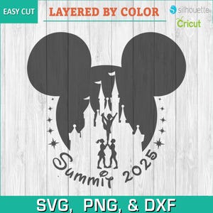 2025 Cheer Summit, magisch kasteel, Cheer Leader, Cheer Competition - silhouetten digitale download, SVG, PNG, DXF, Cricut, bestand silhouet snijden