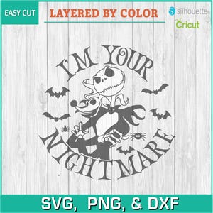 Halloween, Jack Skellington, Nightmare, Christmas - Silhouettes Digital Download, SVG, PNG, Cricut, Silhouette Cut File, Vector Download