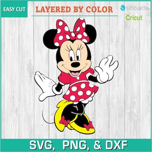 Minnie, Full Dress Up, Mickey, DLand - Silhouettes Digital Download, SVG, PNG, DXF, Cricut, Silhouette Cut File, Vector Instant Download