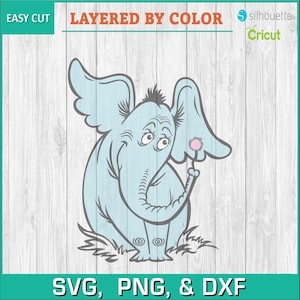 Dr Seuss, chat dans le chapeau, Horton, éléphant bleu - téléchargement numérique de silhouettes, SVG, PNG, Cricut, fichier de coupe Silhouette, téléchargement immédiat