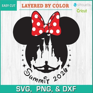 Summit 2026 Minnie Bow Cheer Toe-Touch Cut File – SVG | PNG | DXF — Instant Download