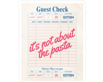 Vanderpump Rules 'It's Not About the Pasta' Vinyl Sticker