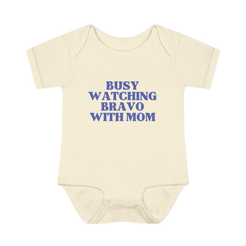 Busy Watching Bravo with Mom | Infant Onesie image 2