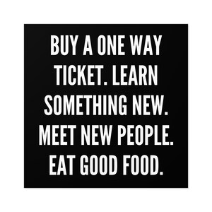 Buy A One Way Ticket Water Resistant Travel Sticker For Luggage, Cars, Trucks, Laptops and more