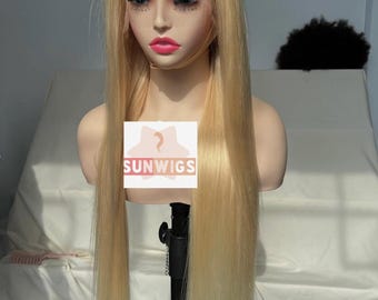 613 Blonde Straight Lace Front Wig | 13x4 HD Lace | 180% Density Human Hair Wig| Glueless| Pre Bleach Pre Plucked