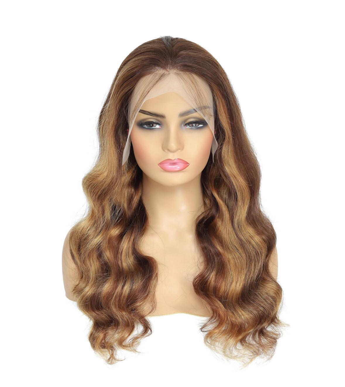 Human Hair Wig, Brazilian Human Hair Wig, Ash Blonde Brown  display picture 1