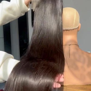 Vietnam Straight Wig 30&quot;, Black Human Hair Lace Front Wig, Luxury Natural Wig, Glueless Style, Black Straight Wig 30&quot;