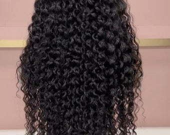 Long Water Curly human hair wig, wet hair, wet wig, glueless wig, hair extensions, curly wig, chemo wig, alopecia wig, wigs for women