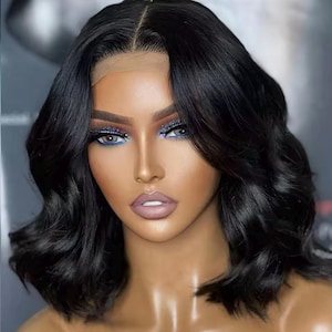 Full Virgin Human Hair | Black Body Wave Glueless HD Lace Front Wig Ready to Ship