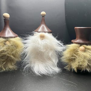 Handmade Norwegian Gonk Gnome, Quirky, Unique Three Tiered Tray Ornament, Fun Nordic Ornament, Hand-Turned Decor, Fun Gift, All Different