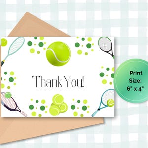 Tennis Thank You Printable Card, Tennis Coach Gift Card Holder, Tennis Player, Tennis Teammates Appreciation Card, Tennis Partner GiftCard