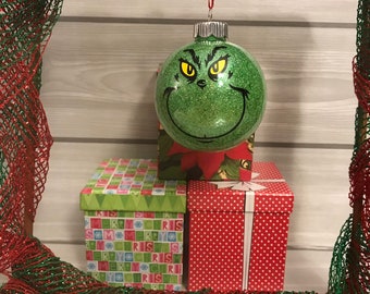 The Grinch- Grinch Ornament - Christmas Ornament-