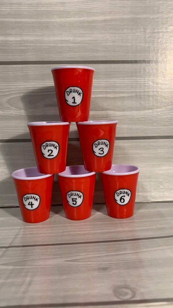 2 Red Solo Cup Wine Glasses Red White Big Mouth Toys Drinking Redneck Fun  Funny