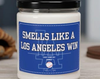 LA Baseball Candle: Lucky Game Day Fan Gift