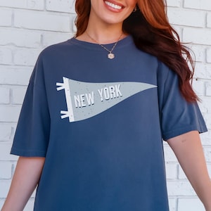 New York Baseball Vintage Shirt, Comfort Colors T-shirt, New York Fan Gift, NY Baseball Pennant, Baseball Fan Gift Ballpark Gameday Tee