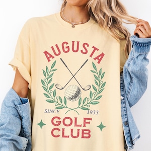 Camiseta del Augusta Golf Club, camiseta de golf, camiseta de estilo vintage con colores cómodos, regalo para aficionados al golf, regalo de cumpleaños, regalo para golfistas