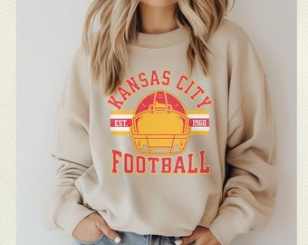 Vintage Kansas City Football Sweatshirt: Retro KC Fan Gear