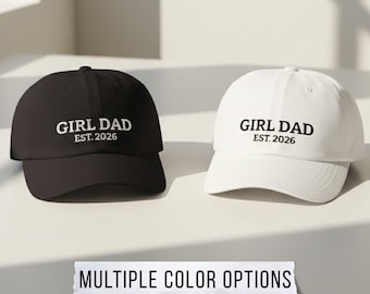 Embroidered Girl Dad Hat, Personalized Baseball Cap, Father's Day Gift