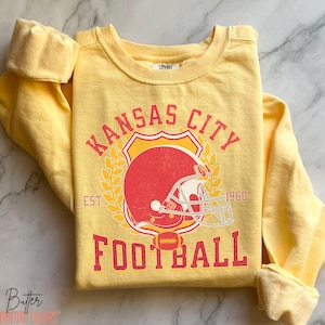 Kansas City Football Vintage Sweatshirt Shirt, KC Football Team, Kansas City Football Fan Gift, Oversized Football Fan T-shirt Tee T Shirt