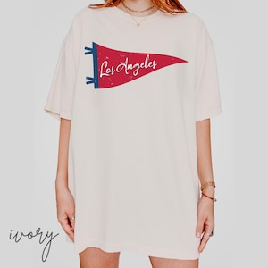 Vintage Los Angeles Baseball Pennant Comfort Colors T-Shirt
