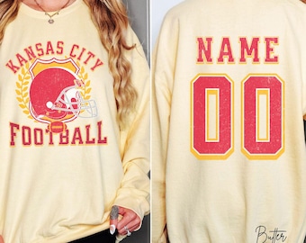 Custom Kansas City Football Sweatshirt: Vintage Style Comfort Colors Tee