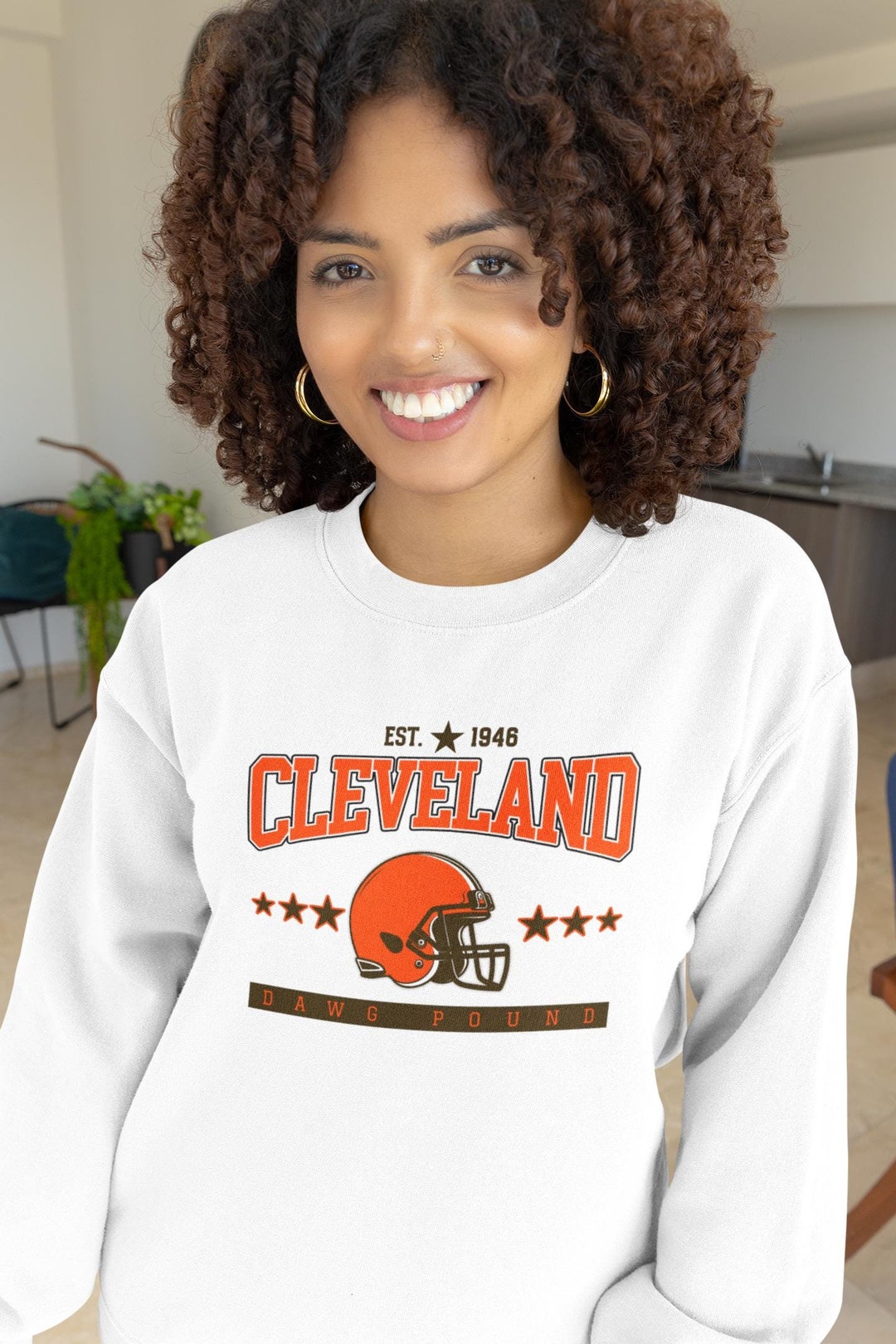 RWB Vintage Cleveland Baseball Crewneck Sweatshirts main image 1