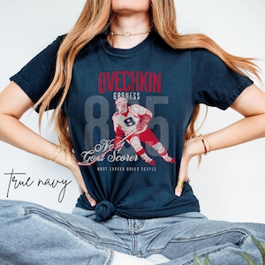 Ovechkin 895 Goals Shirt, Washington Hockey, NHL Record Tee, Vintage Comfort Colors Hockey Fan Gift, DC Hockey, Ovi GR8 Tribute Fan T-Shirt