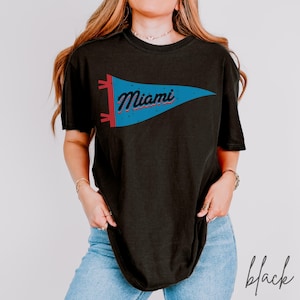 Miami Baseball Vintage Shirt, Miami Fan Gift, Comfort Colors T-shirt, Florida Baseball Pennant, Baseball Fan Gift, Ballpark Tee