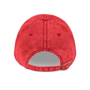 Vintage Kansas City Embroidered Cap: Distressed Red KC Sports Hat image 4