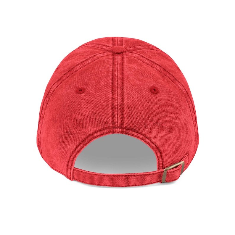 Vintage Kansas City Embroidered Cap: Distressed Red KC Sports Hat image 4