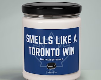 Toronto Hockey Fan Scented Candle: Game Day Man Cave Decor
