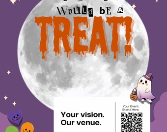 Biglietti promozionali di Halloween per aziende / Marketing stagionale / Digitale modificabile / Modello Canva