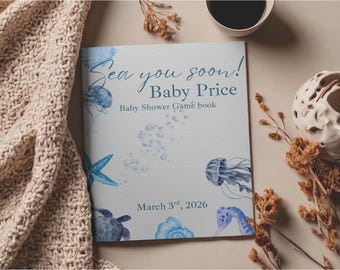 Sea You Soon Baby Shower Game Book | Ocean Theme Activity (Digital Download)