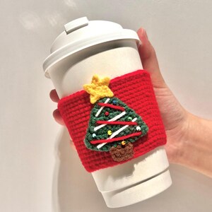 Tazza da caffè di Natale / Manicotto da caffè all&#39;uncinetto / Copritazza / Copritazza da caffè / Copritazza all&#39;uncinetto