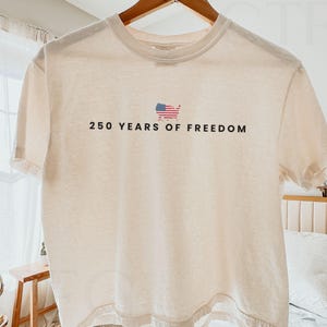 Komfortfarben 250 Jahre Freiheit Crop Top 4. Juli Shirt Sommer Top für Frauen Amerikanisch Patriotisches T-Shirt USA Jubiläum TShirt