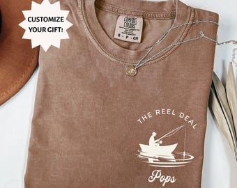 Comfort Colors Pops Shirt Gift From Kids For Grandpa Pops Fishing Gift Shirt For Grandpa Pops Grandpa Gifts Fishing Grandpa Shirt Gift