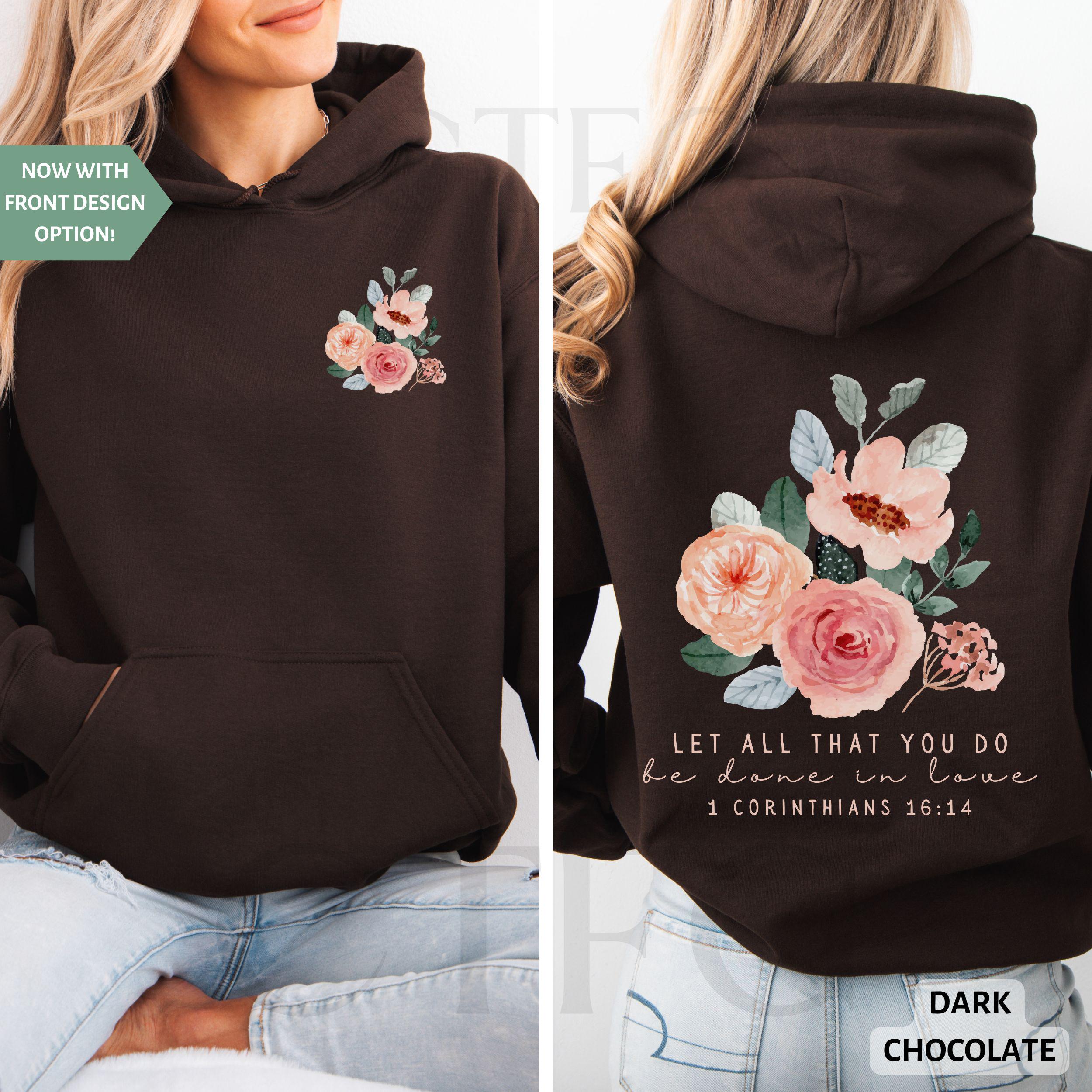 Scripture Hoodies Christian Bible Verse Sweatshirt Christianity Back Print Christian ...