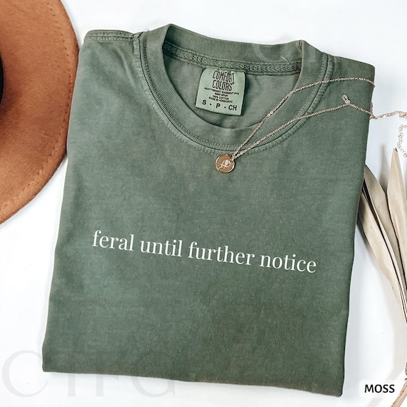 Comfort Colors Feral Shirt Funny Birthday Present Teen Comfort Color Shirt Funny 30th Birthday Shirt Funny Best Friends Gift Feral Tee